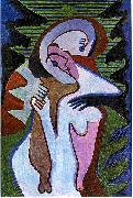 Ernst Ludwig Kirchner Lovers (The kiss) USA oil painting artist